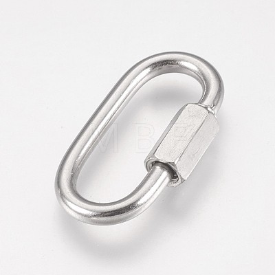304 Stainless Steel Keychain Clasp Findings STAS-K183-02-A-1