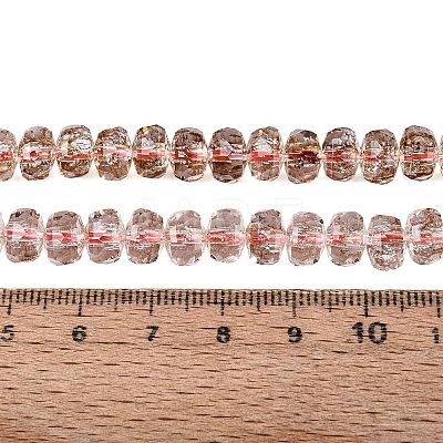 Crackle Transparent Glass Beads Strands GLAA-N068-03A-08-1