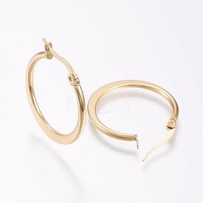 304 Stainless Steel Hoop Earrings EJEW-F105-22G-1