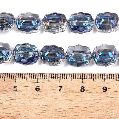 Electroplate Glass Beads Strands EGLA-T021-05I-1