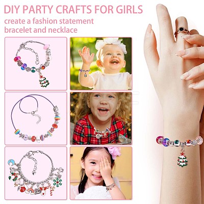 DIY Christmas European Bracelet Necklace Making Kit for Kid Gift JX251A-1