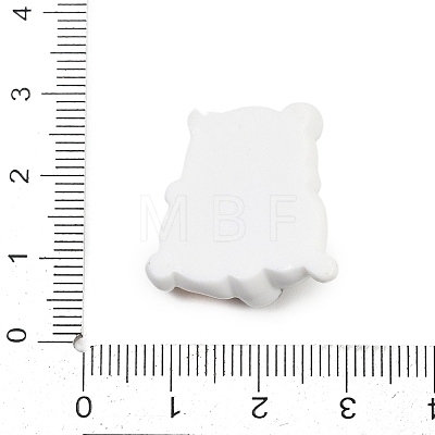 PeachPuff Opaque Panda Resin Cabochons CRES-P037-02A-1