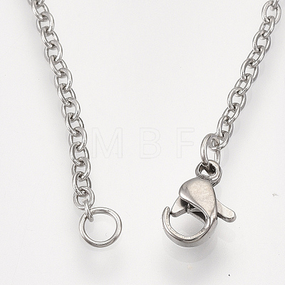201 Stainless Steel Pendant Necklaces NJEW-T009-JN056-1-40-1