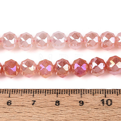 Anti-Tarnish Electroplate Glass Beads Strands GLAA-N064-8mm-06-1