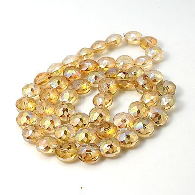 Electorplated Glass Beads EGLA-E002-2K-1