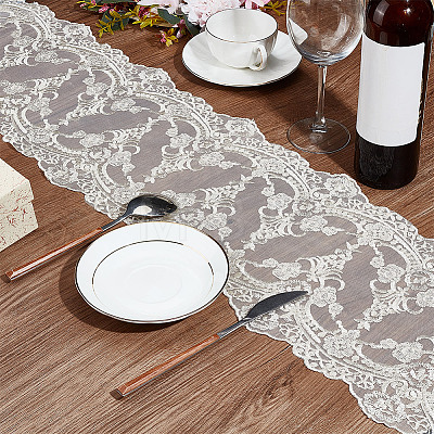 Polyester Lace Table Runners AJEW-WH0248-533A-1