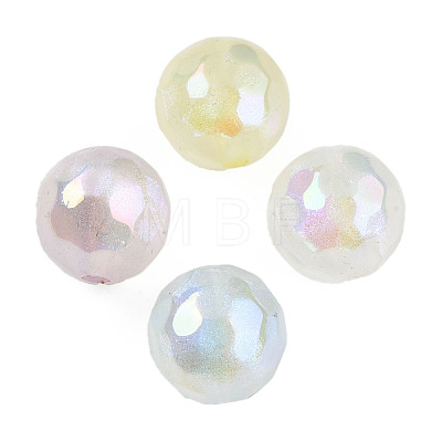 Plating Acrylic Beads OACR-N010-049-1