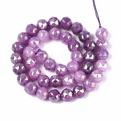 Anti-Tarnish Electroplate Glass Beads Strands GLAA-N064-10mm-07-1