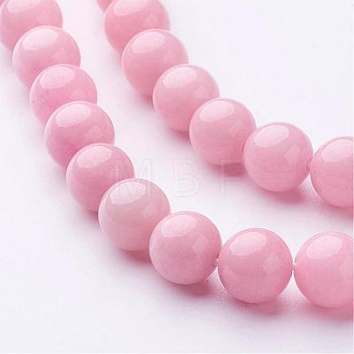 Natural Mashan Jade Round Beads Strands G-D263-8mm-M-1