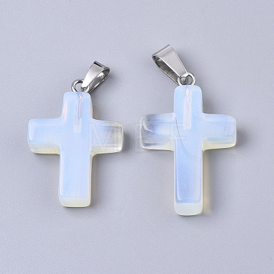 Synthetic Opalite Pendants G-J354-10A-1