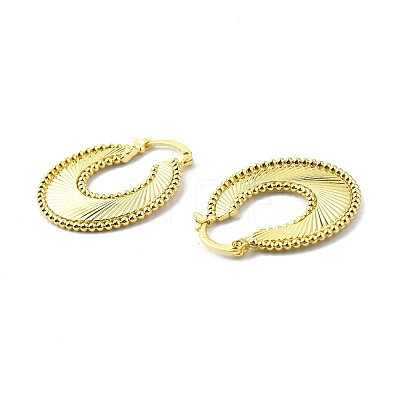 Brass Donut Hoop Earrings for Women EJEW-F296-01G-1