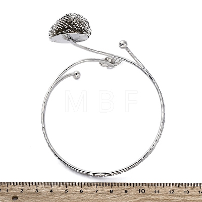 PincushionAlloy Arm Cuff Bangles for Girl Women AJEW-A063-01B-G-1