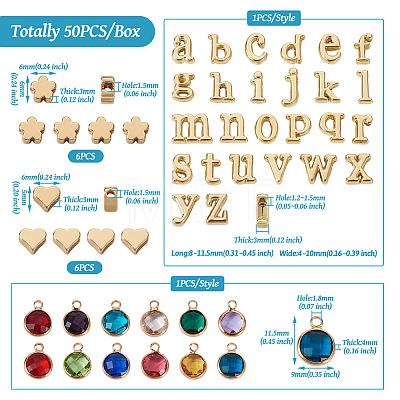 DIY Birthstone Jewelry Making Finding Kit FIND-TA0002-12-1