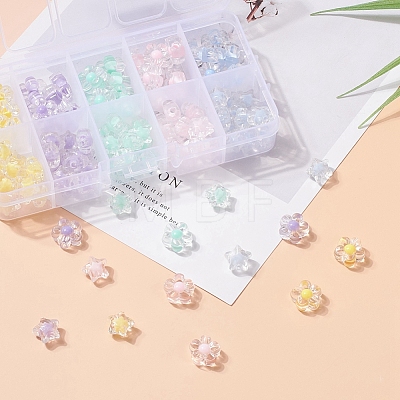 125Pcs 10 Style Transparent Acrylic Beads TACR-YW0001-38-1