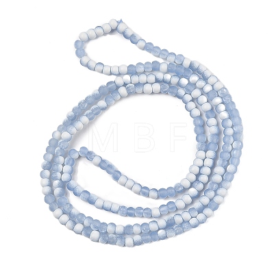 Frosted Crackle Glass Beads Strands GLAA-U001-4mm-M14-1