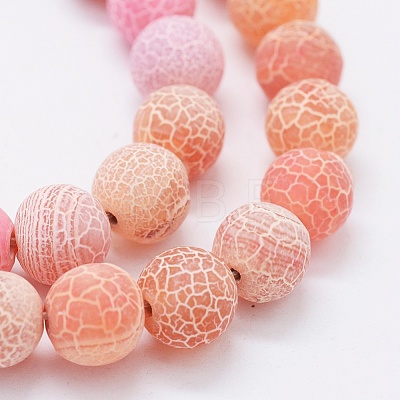 Natural Weathered Agate Beads Strands G-K261-01-8mm-1