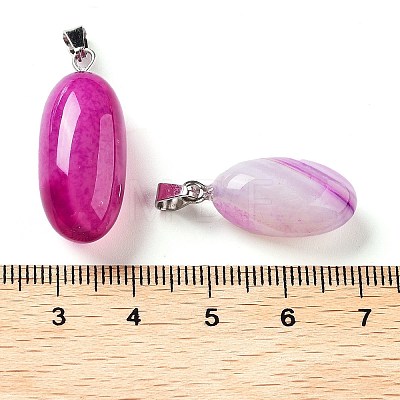 Natural Agate Dyed Pendants G-Q016-03E-1