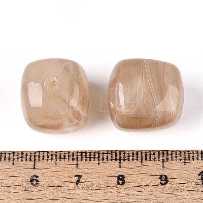 Opaque Acrylic Beads X-OACR-ZX006-33B-1