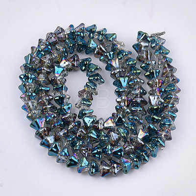 Electroplate Glass Beads Strands EGLA-T017-02B-1