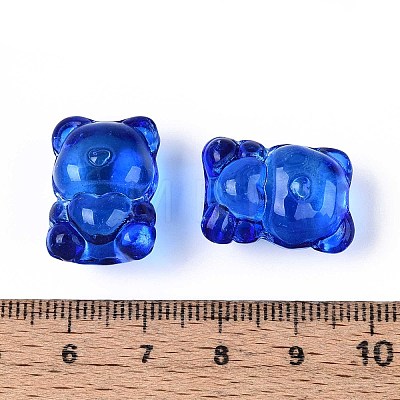 Baking Paint Transparent Glass Beads DGLA-N018-02B-1