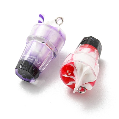 Translucent Resin Pendants RESI-D067-01K-1