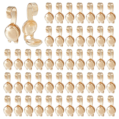 Brass Cord Ends KK-WH0816-055G-1