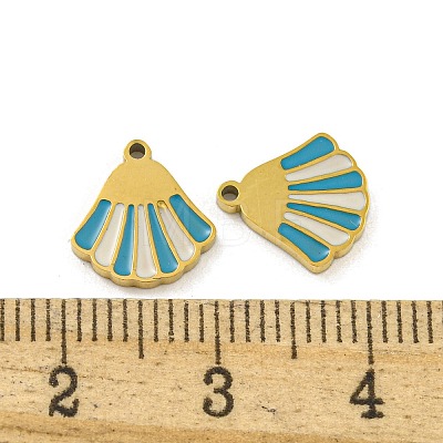 316 Surgical Stainless Steel Enamel Charms STAS-M073-21A-02G-1