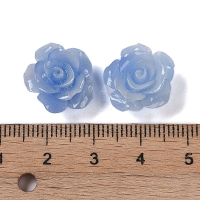 Synthetic Coral 3D Flower Rose Beads X-CORA-A005-14mm-28-1