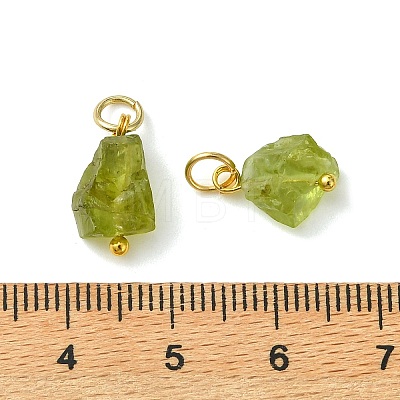 Raw Rough Natural Peridot Pendant Pendants PALLOY-JF05641-1