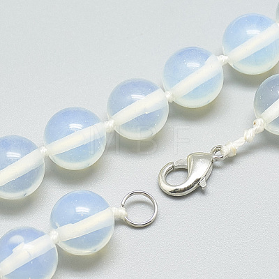 Opalite Beaded Necklaces NJEW-S405-13-1