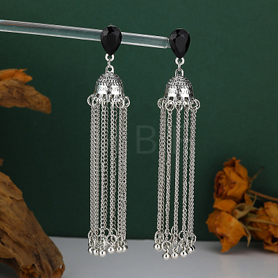Alloy Rhinestone Chandelier Earrings for Women WG20C0F-03-1