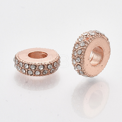 Rose Gold Plated Alloy European Beads X-MPDL-S067-24-1