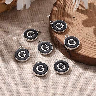 Platinum Plated Alloy Charms X-ENAM-S118-02G-P-1