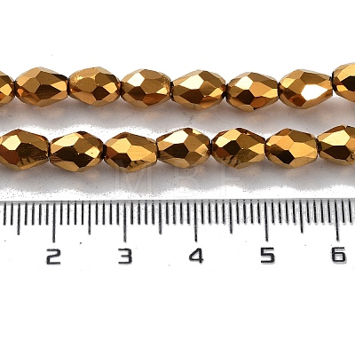 Electroplate Glass Bead Strands EGLA-R045-7x6mm-02-1