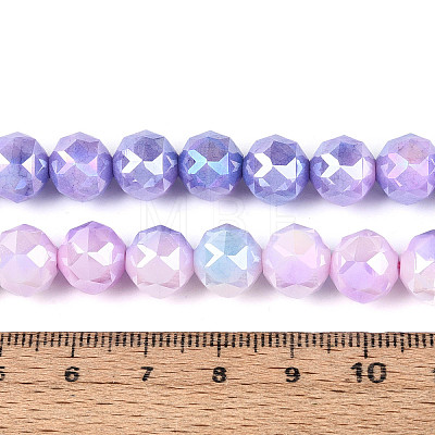 Anti-Tarnish Electroplate Glass Beads Strands GLAA-N010-10mm-14-1