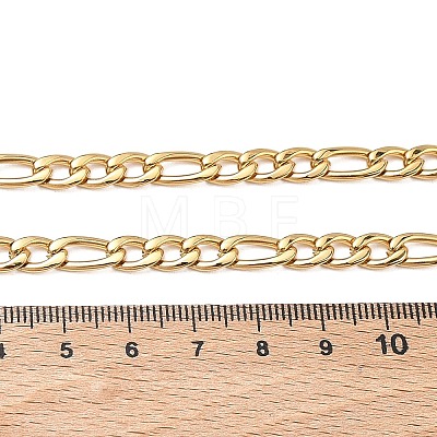 6MM 304 Stainless Steel Figaro Chain Necklaces NJEW-G203-02G-1