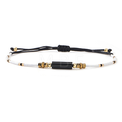 Bohemian Glass Seed Bead Braided Bead Bracelets for Unisex OP0530-3-1