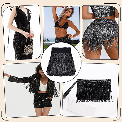 Sequin Tassel Trimming DIY-WH0430-536A-1