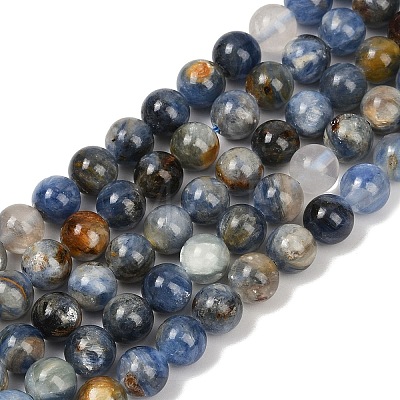 Natural Kyanite Beads Strands G-NH0046-C04-8mm-1