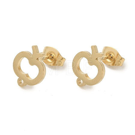 Ion Plating(IP) 304 Stainless Steel Stud Earring Findings STAS-I206-12G-1