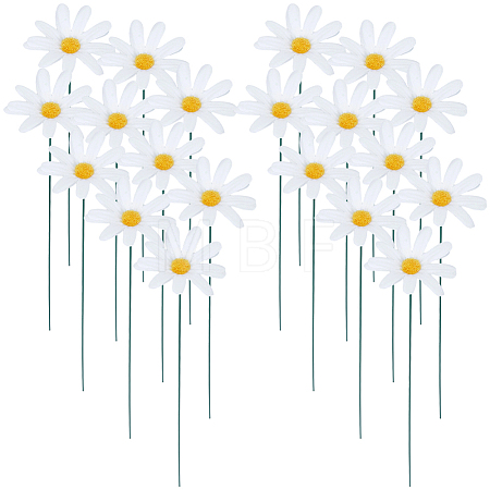 2Pcs Cloth Artificial Sunflower Decorative Garden Stakes DIY-CN0003-96-1