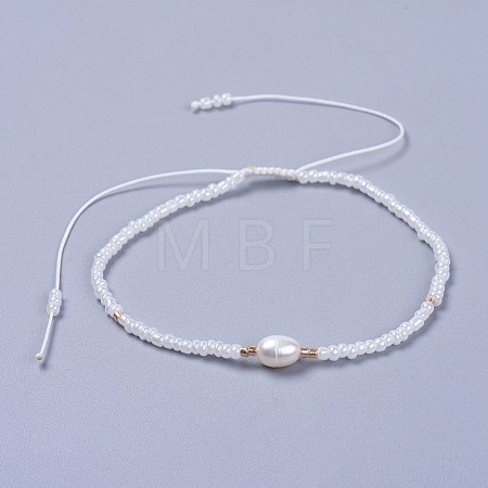 Adjustable Nylon Thread Braided Beads Bracelets BJEW-JB04375-01-1