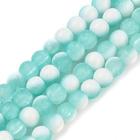 Frosted Crackle Glass Beads X1-GLAA-U001-6mm-M02-1