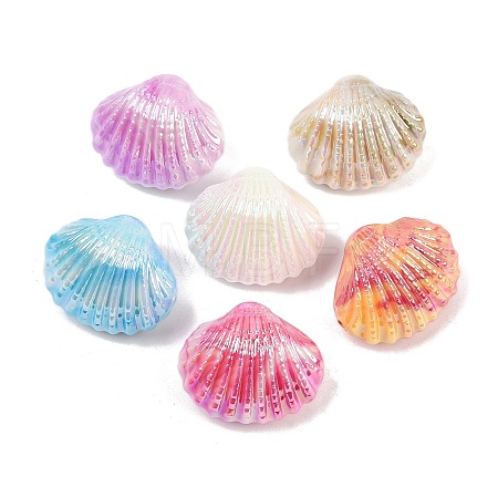 UV Plating Opaque Acrylic Beads X-OACR-A040-02-1