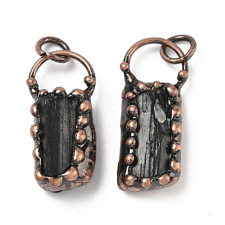 Natural Black Tourmaline Pendants G-H332-01R-1