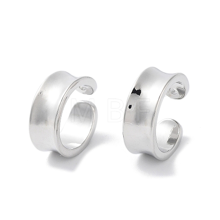 Rack Plating Brass Cuff Ring EJEW-C081-11P-1