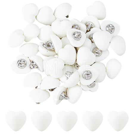 40Pcs 1-Hole Resin Shank Buttons BUTT-FH0001-040A-1