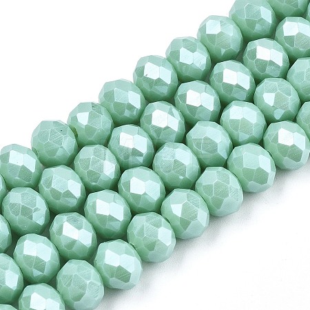 Electroplate Glass Beads Strands X1-EGLA-A034-P6mm-A20-1