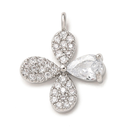 Brass Rhinestone Pendants RB-CBAFDDC-02P-1