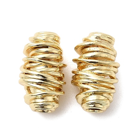 Vortex Spiral Brass Beads KK-Z137-18G-1